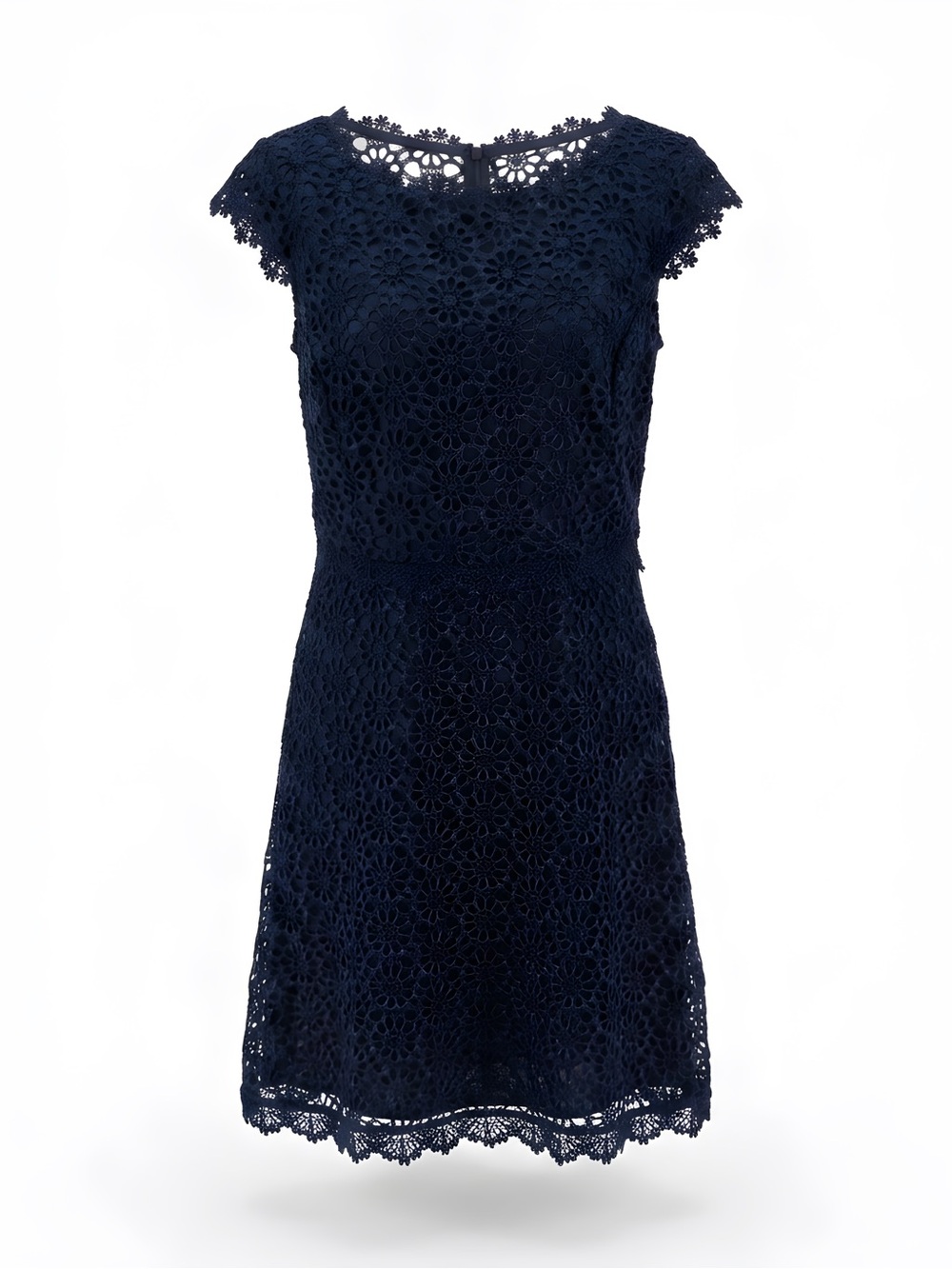 Laundry By Shelli Segal Navy Floral Lace Mini Dress